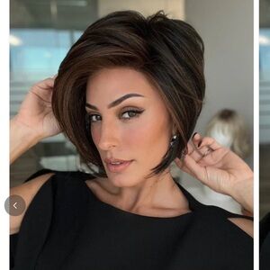 Jon Renau Ignite  Layered Women's Wig in med Brown, with Warm Highlights.